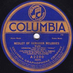 Download Biltmore Kalaluhi Hawaiian Orchestra - Medley Of Hawaiian Melodies Kaui Kahio Medley