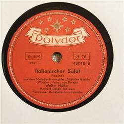 Download Walter Müller , Herbert Beckh Mit Dem Münchner RundfunkTanzorchester - Italienischer Salat Nimm Mich Mit In Die Wunderschöne Welt