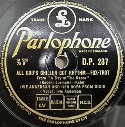 Download Ivie Anderson And Her Boys From Dixie - All Gods Chillun Got Rhythm Old Plantation