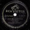 last ned album Perry Como With Mitchell Ayres And His Orchestra - Give Me Your Hand I Wish I Had A Record