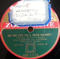 Download Billy Cotton And His Band - Did You Ever See A Dream Walking On A Steamer Coming Over