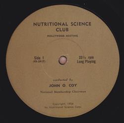 Download John O Coy - Nutritional Science Club Hollywood Meeting